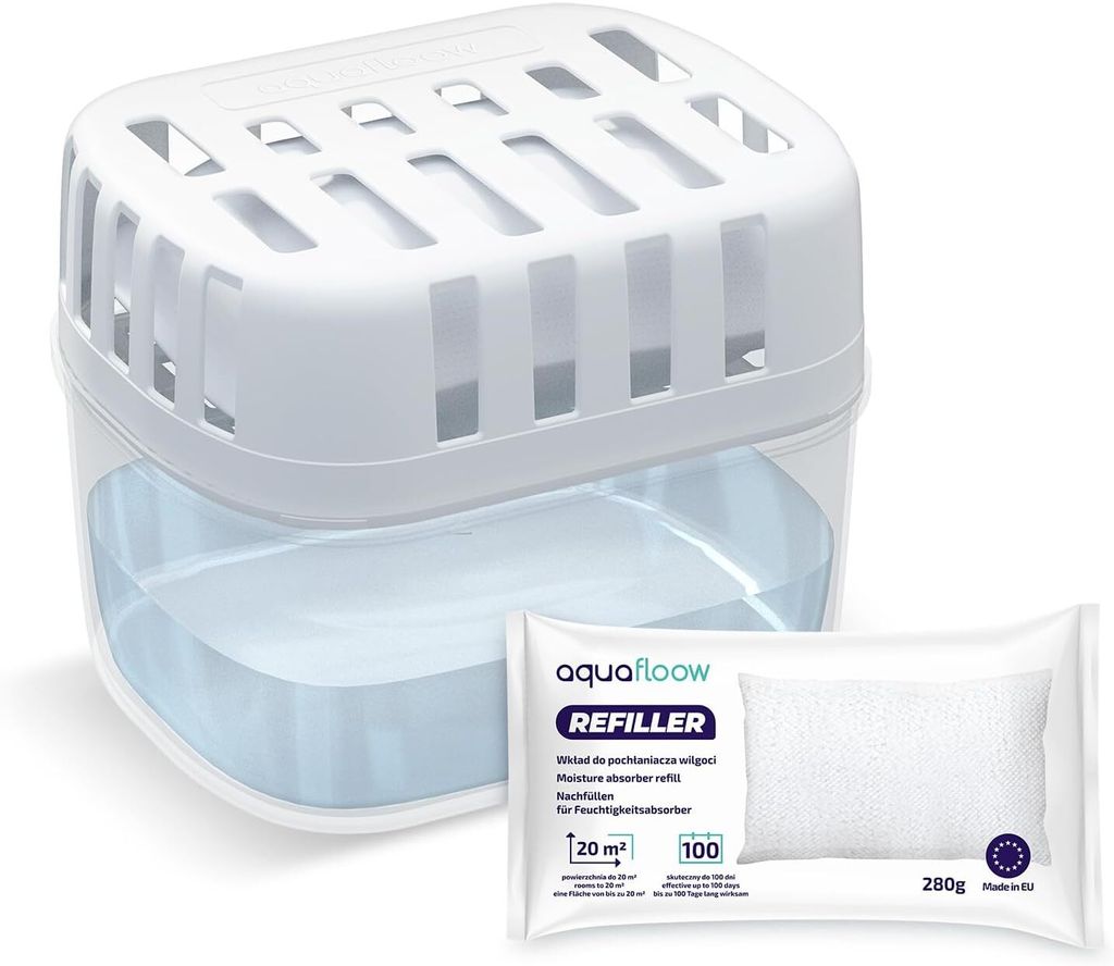 Set Di 2 Deumidificatori XL Con 12 Ricariche Da 450g - Antiumidità Per Casa, Cantina, Camper