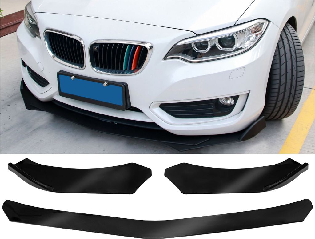Universal Frontspoiler Spoiler Lippe Stoßstange in Matt Schwarz für BMW E46