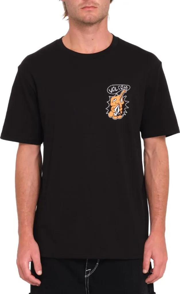 T-shirt à manches courtes Volcom noir taille L coupe droite confortable