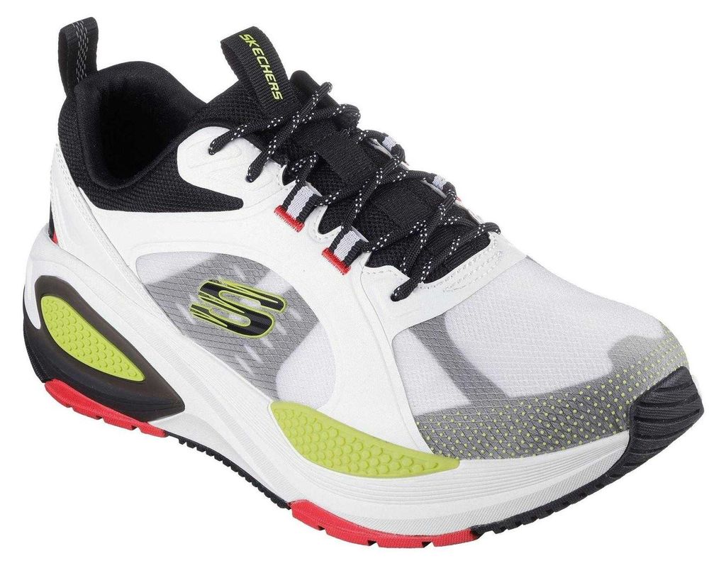 Skechers - Mono Mesh Sneaker für Herren GT25284 (39 EU) (Weiß/Grün/Schwarz)