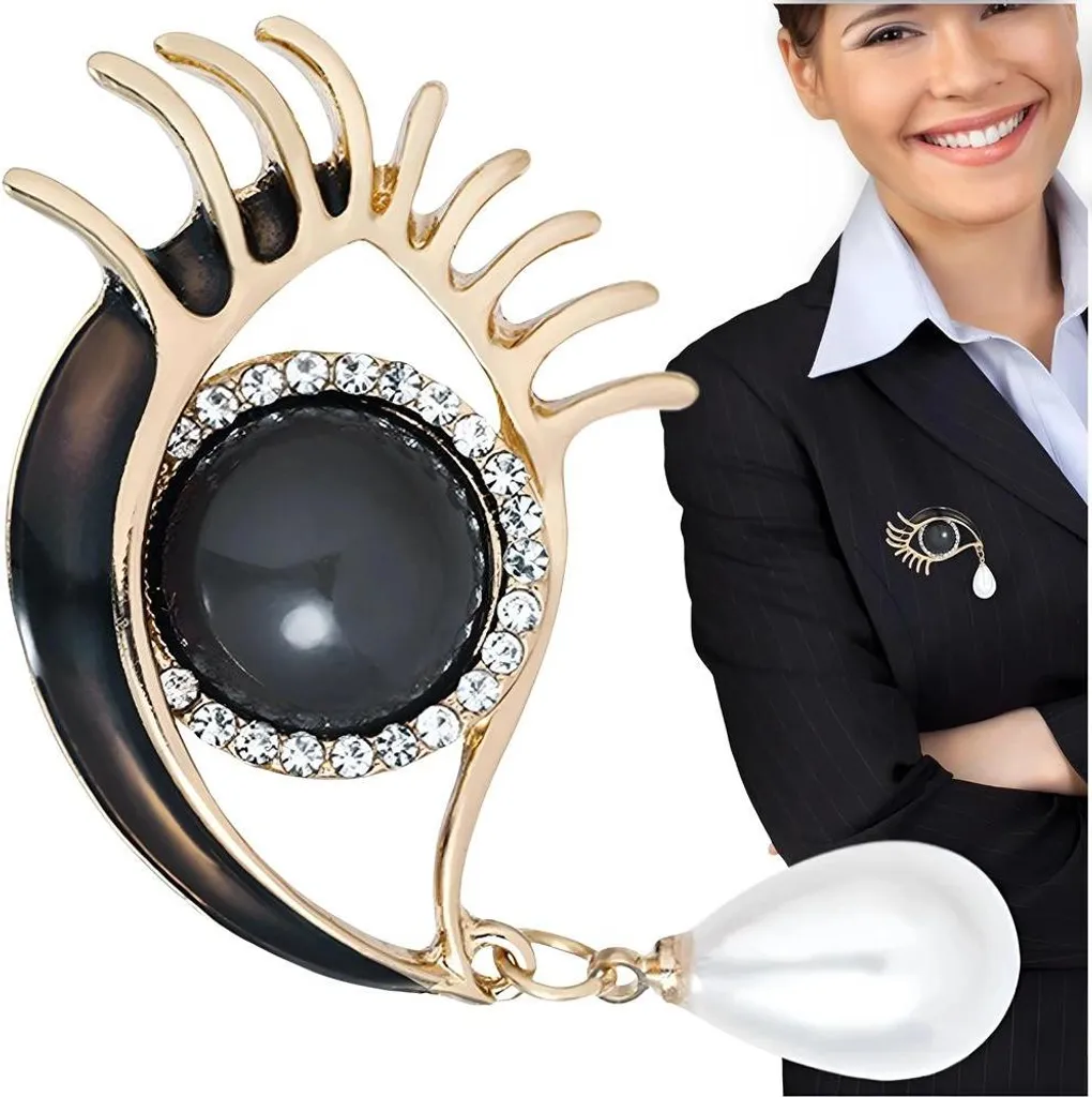 Offerta Spilla Camerazar Angel Eye Argento Perla e Zirconi - Top Quality - 8