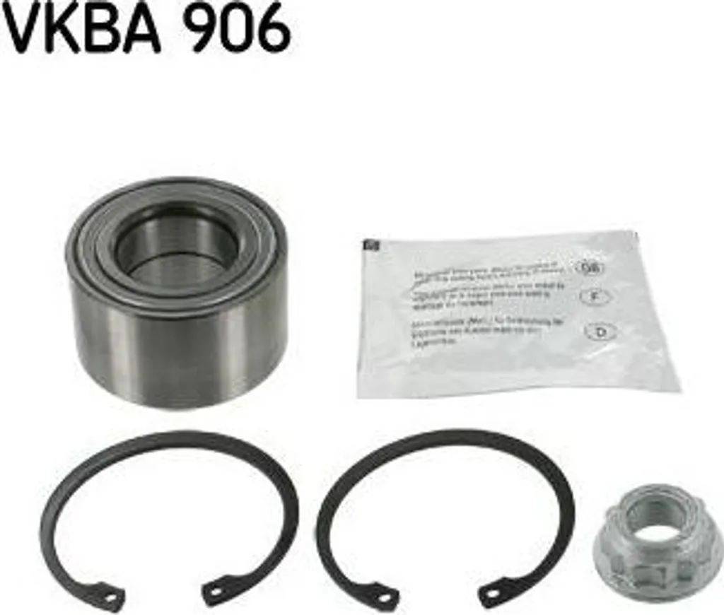 SKF VKBA 906 Kit de Roulement de Roue OE 191498625 pour VW Polo et Lupo