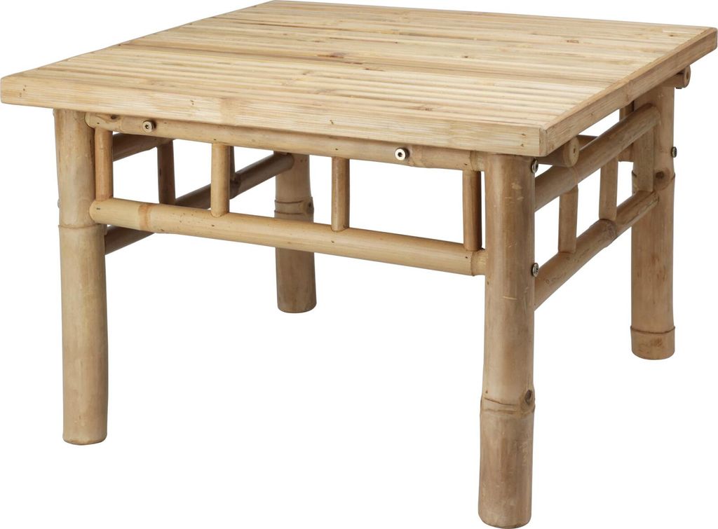 Niedriger Couchtisch aus Bambus, 57 x 57 x 38 cm Produktbild 
