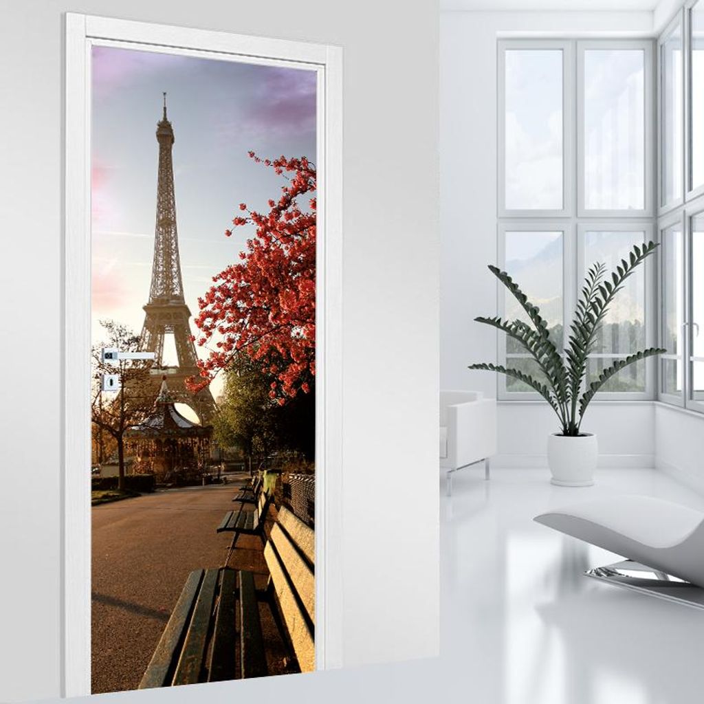 Türaufkleber – Lumaléa – Eiffelturm – MAT-Kleber – Breite 63 x H?he 205 cm