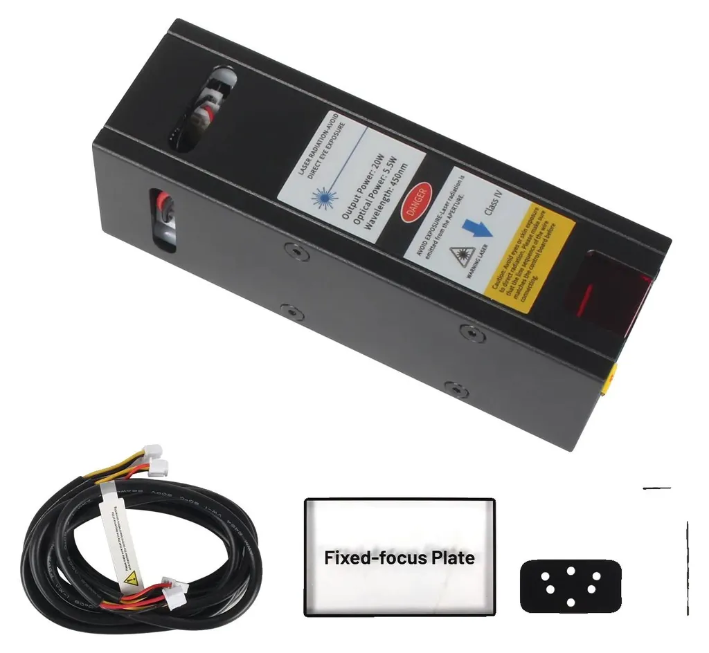 Tête Laser de Gravure 20W PWM Haute Compatibilité Format 33x33 mm