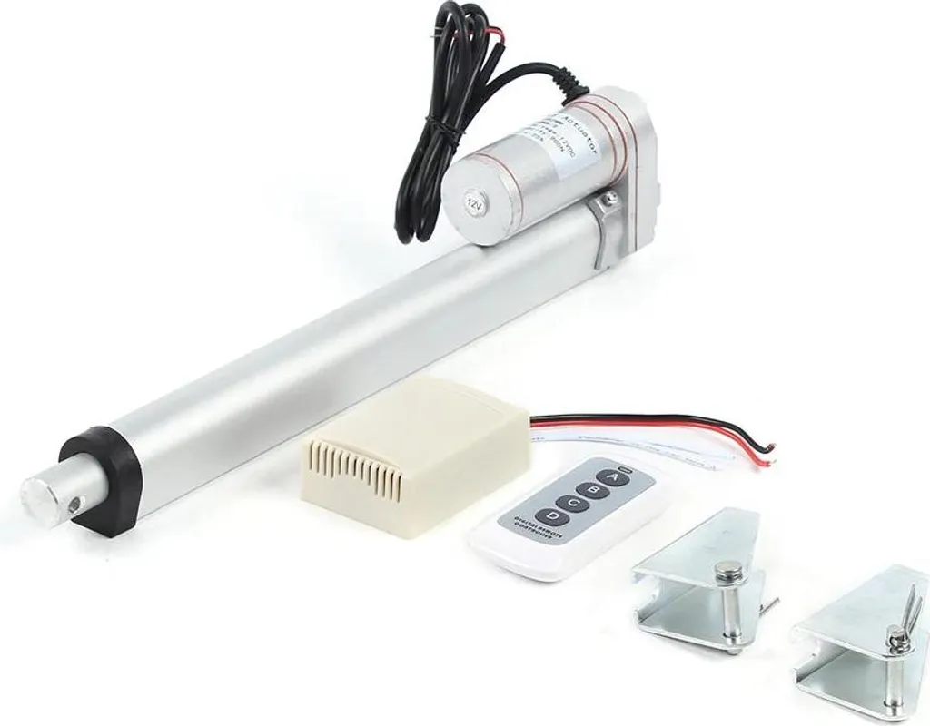 Actionneur linéaire 12V 900N télécommande course réglable 150-450mm