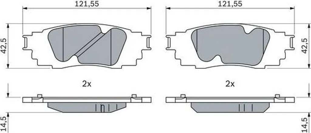 Plaquettes de frein à disque Bosch haute performance pour Toyota RAV4