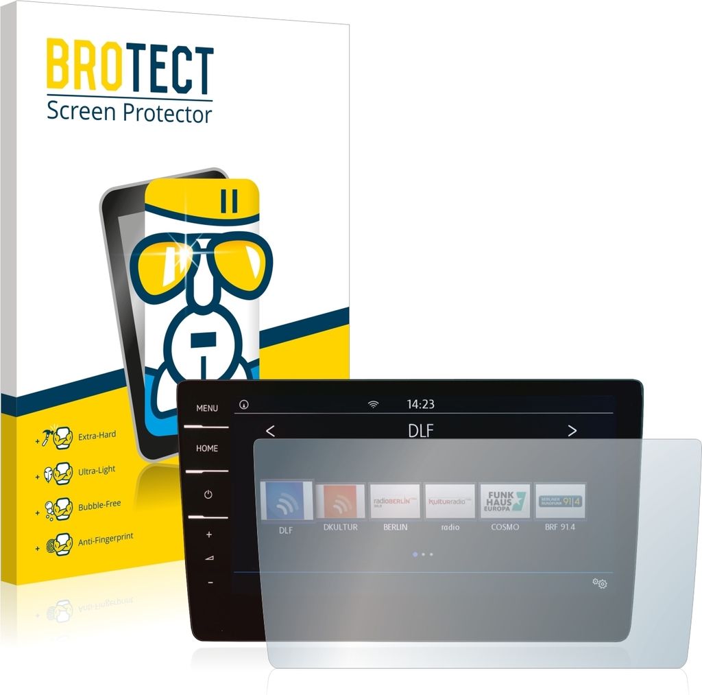 BROTECT Schutzglas für Volkswagen T-Cross 2019 Discover Pro 9.2" 2019 Schutzfolie Displayschutz Display Schutz Glas Folie klar