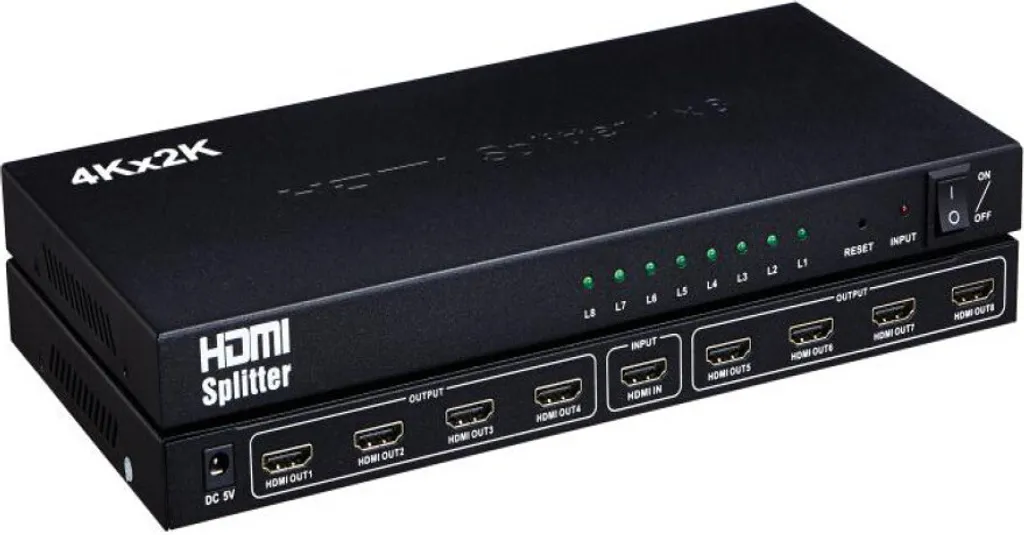 Splitter HDMI 4K HOPE R 1x8 Sorties - Boîtier Métal Longue Distance