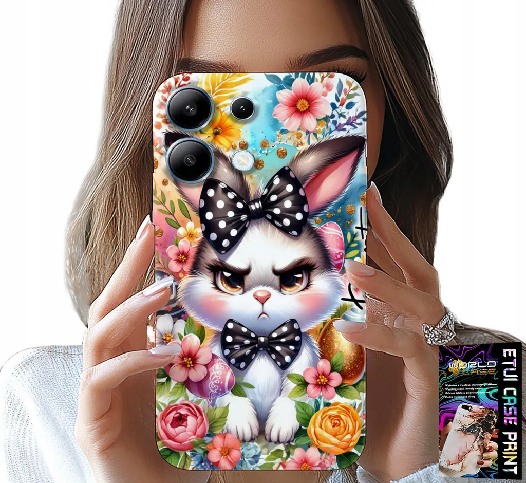 Custodia Xiaomi Note 13 5G Coniglio Pasquale + Vetro Temperato 9H