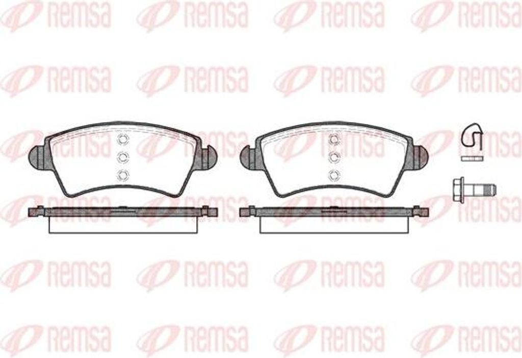 REMSA 0726.10 Bremsbelagsatz, Scheibenbremse OE 425229 kompatibel mit 206