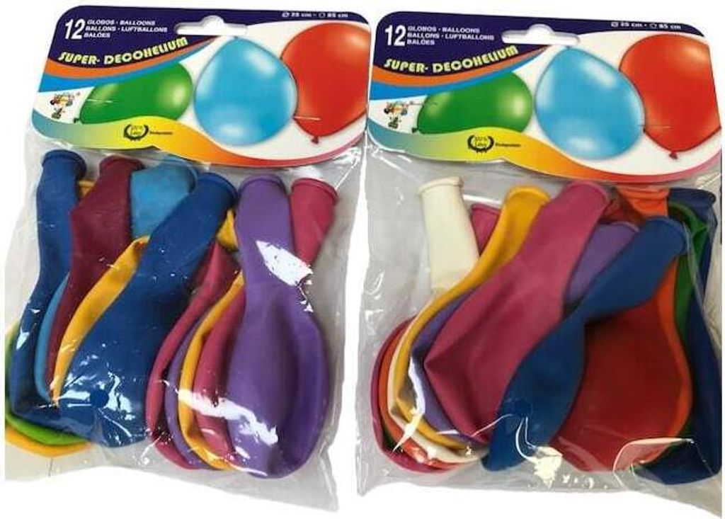 12 Luftballons - bunt - Ø = ca. 25 cm