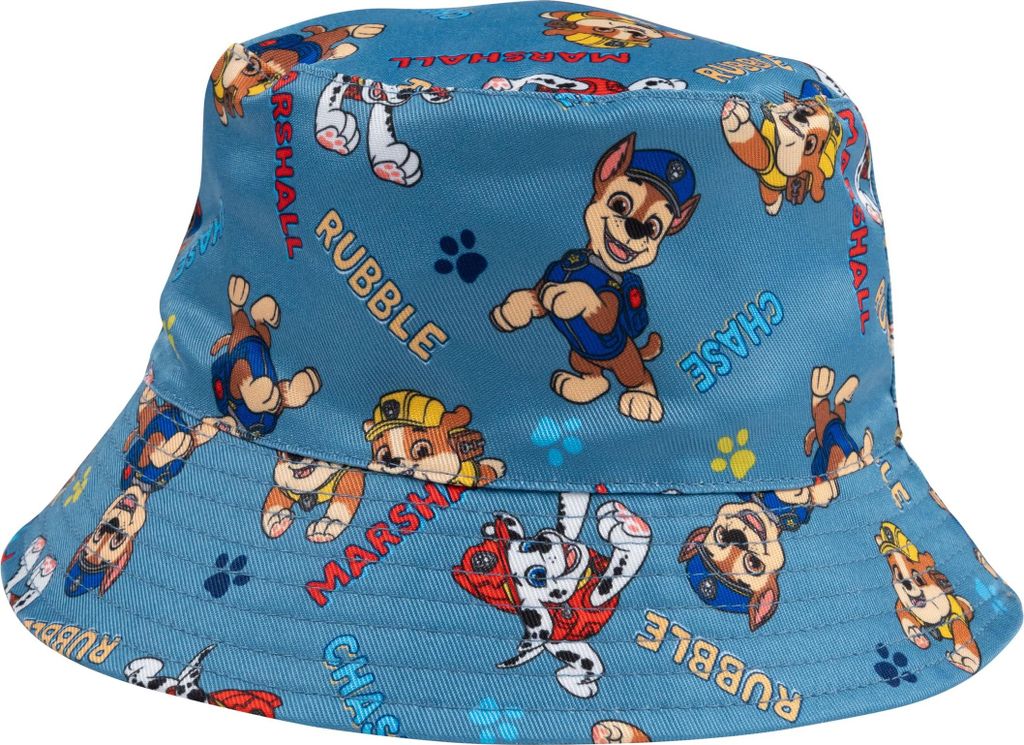 Paw Patrol Fischerhut für Jungen - Marshall, Rubble und Chase Kinder Bucket Hat Sonnenhut Anglerhut Blau