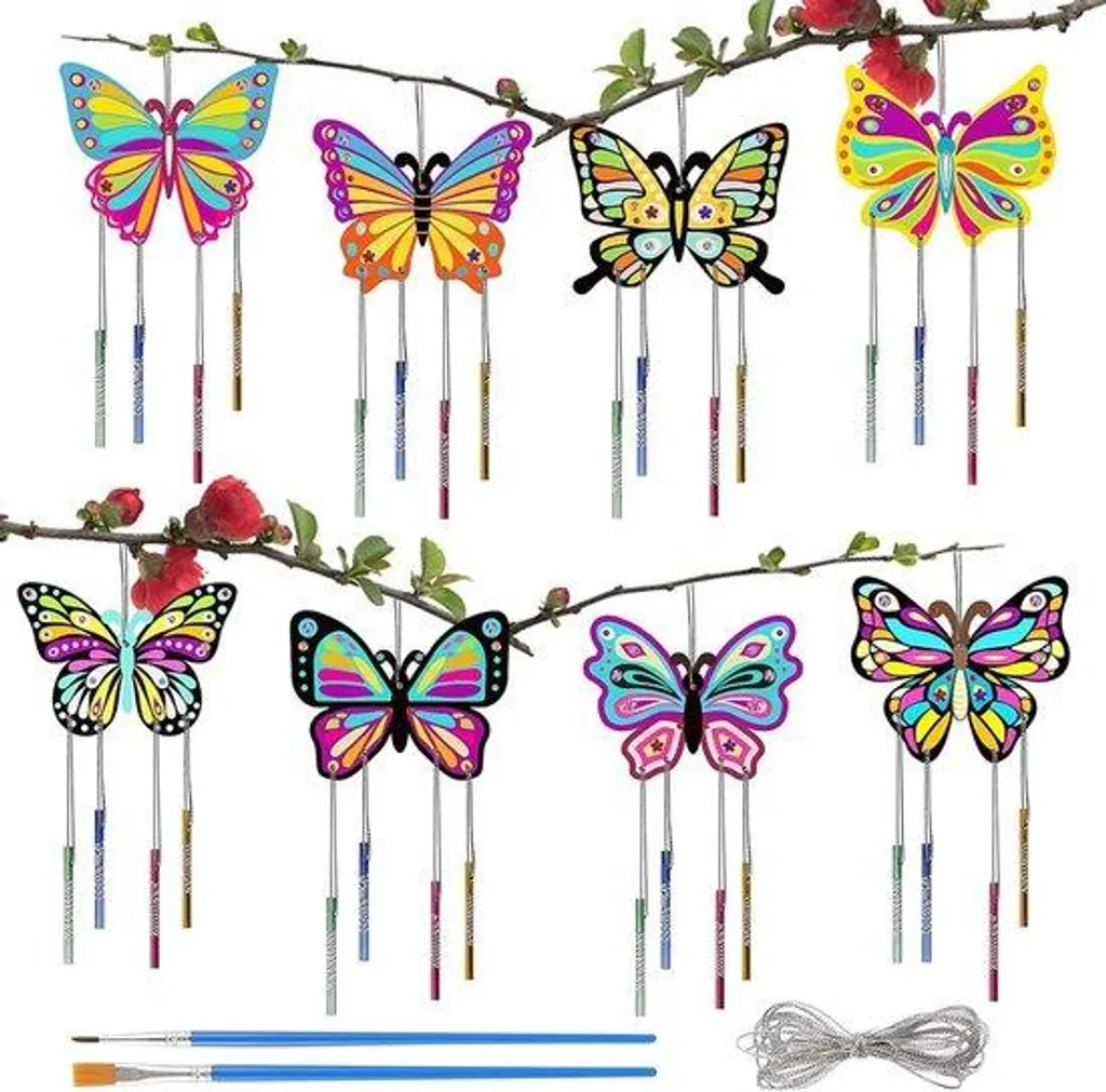 Carillon à Oiseaux en Bois Personnalisable avec 43 Accessoires DIY