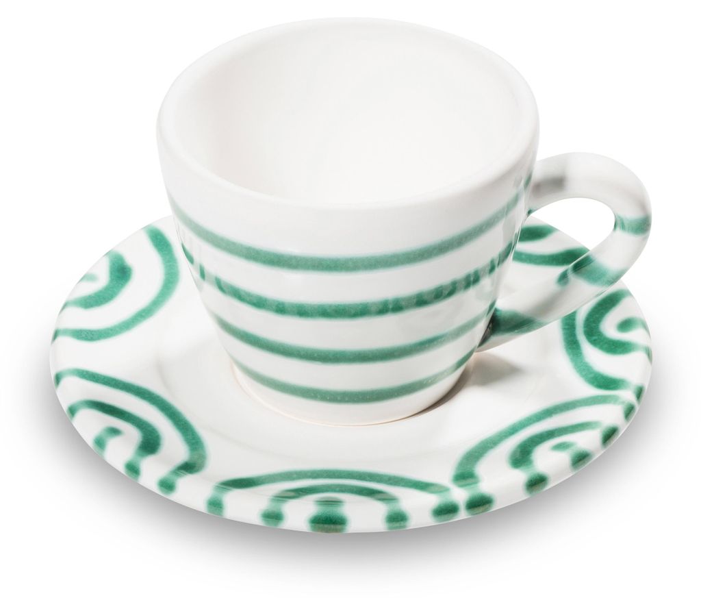 Gmundner Keramik Grüngeflammt Espresso für Dich/2tlg.im Obrázok produktu 