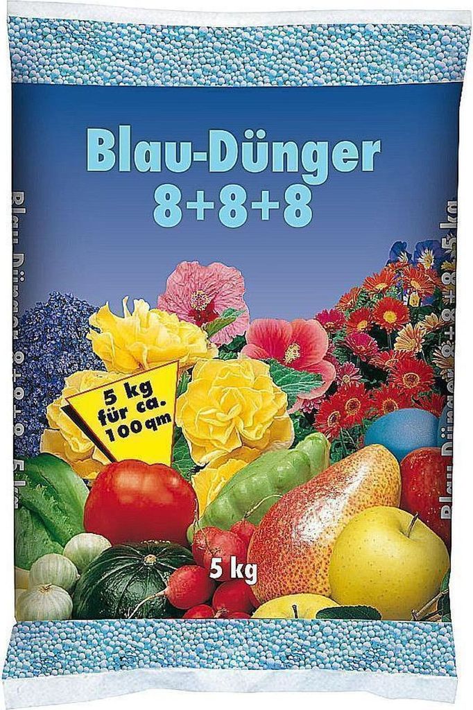 Blauer Granulat Dünger 5kg, EG-Düngemittel 8+8+8 für alle Produktbild 