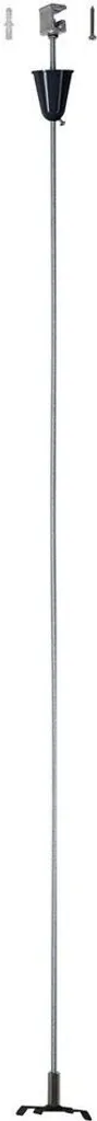 Suspension câble acier 100cm S-Track triphasé - Montage noir discret