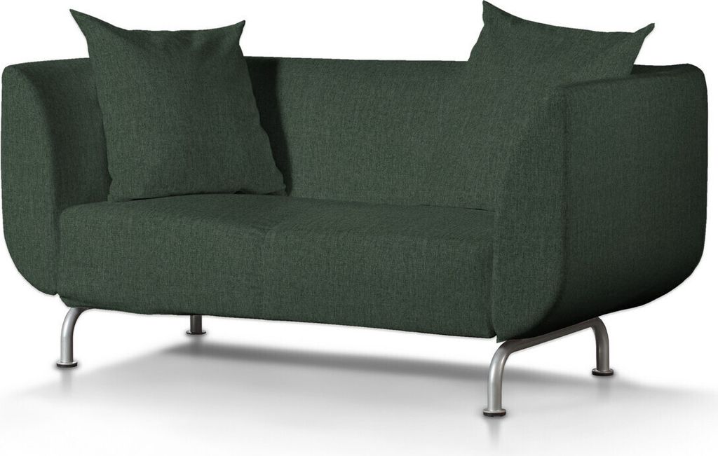 Dekoria Bezug für Strömstad 2-Sitzer Sofa, dunkelgrün, Bezug für Sofa Stromstad 2-sitzer