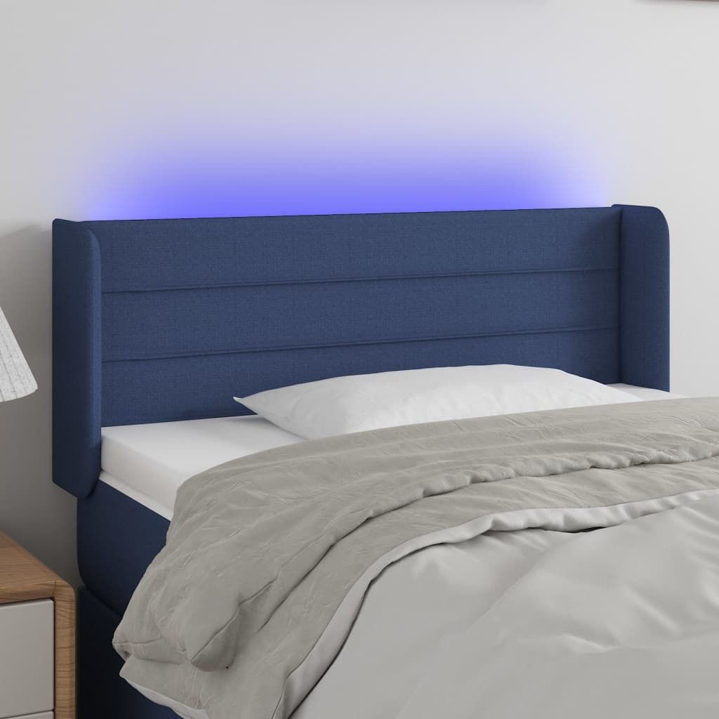 Maison Exclusive - LED Kopfteil Blau 103x16x78/88 cm Stoff