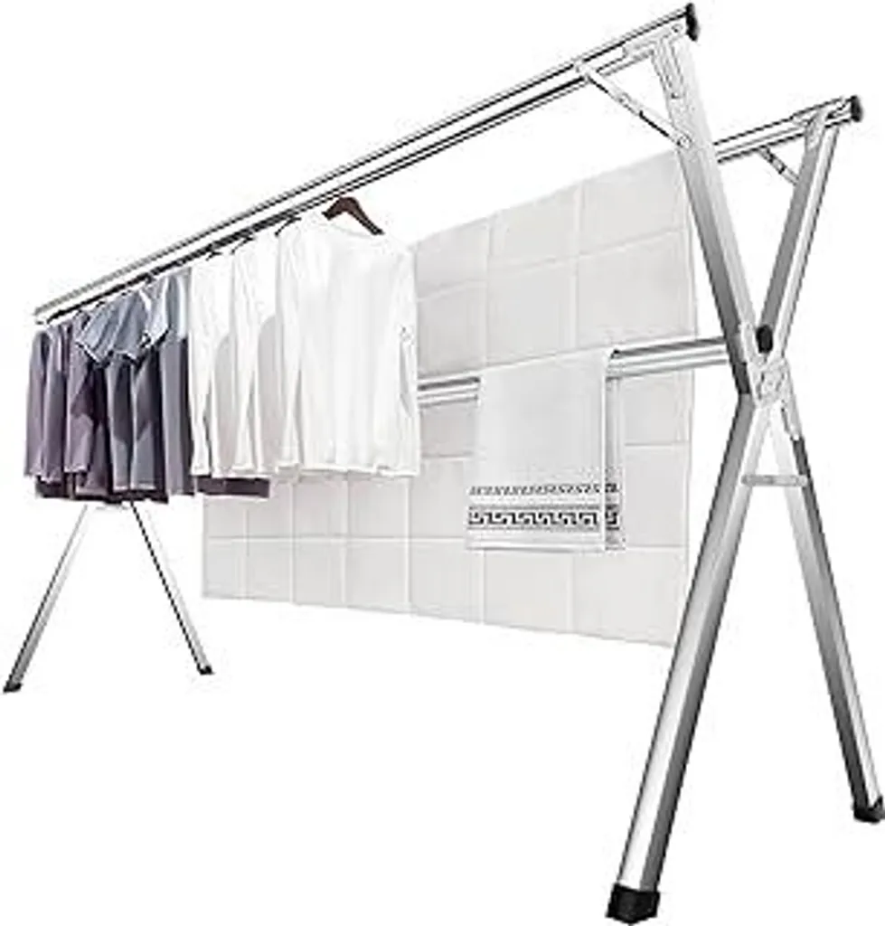 Stendibiancheria JAUREE 240 cm: Acciaio Inox e Design Antivento