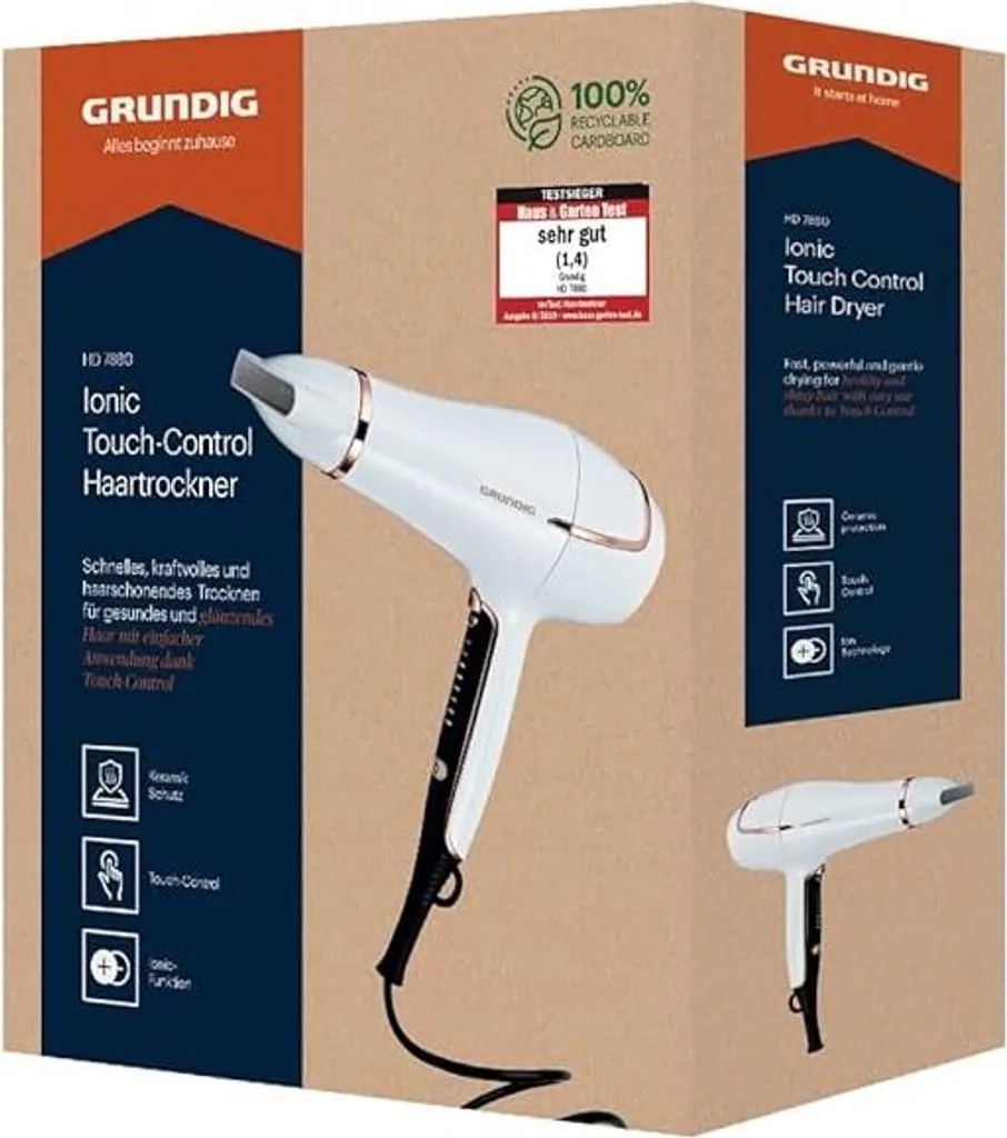 Sèche-cheveux Ionique Grundig HD 7880 avec Commande Tactile Sensitive - 13