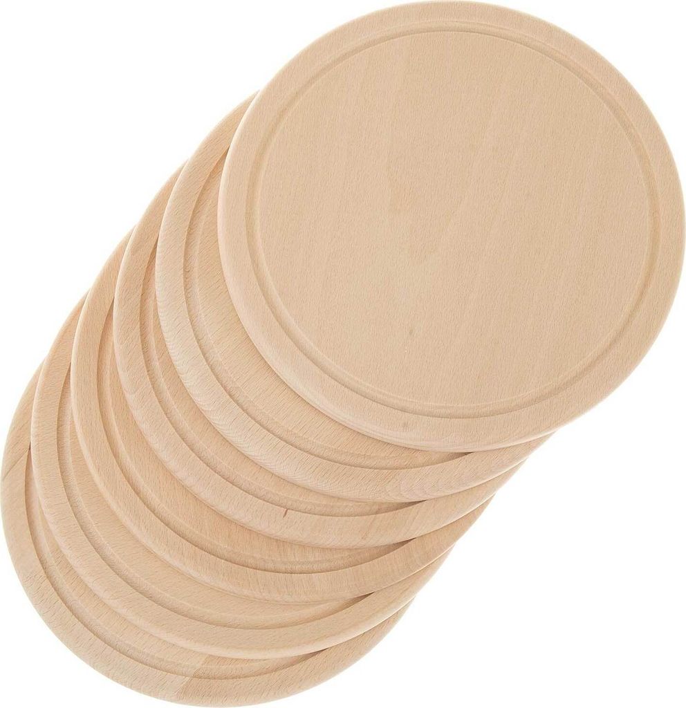 SIDCO Schneidebrett 6 x Buche Fleischteller Schinkenteller Produktbild 