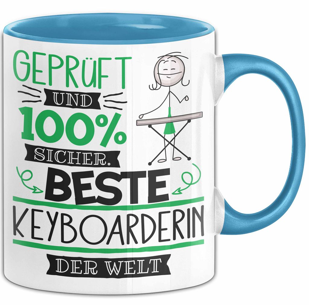 Beste Keyboarderin Der Welt Tasse Geschenk für Eine Keyboarderin Und Sicher Geschenkidee Geburtstag Weihnachten (Blau)