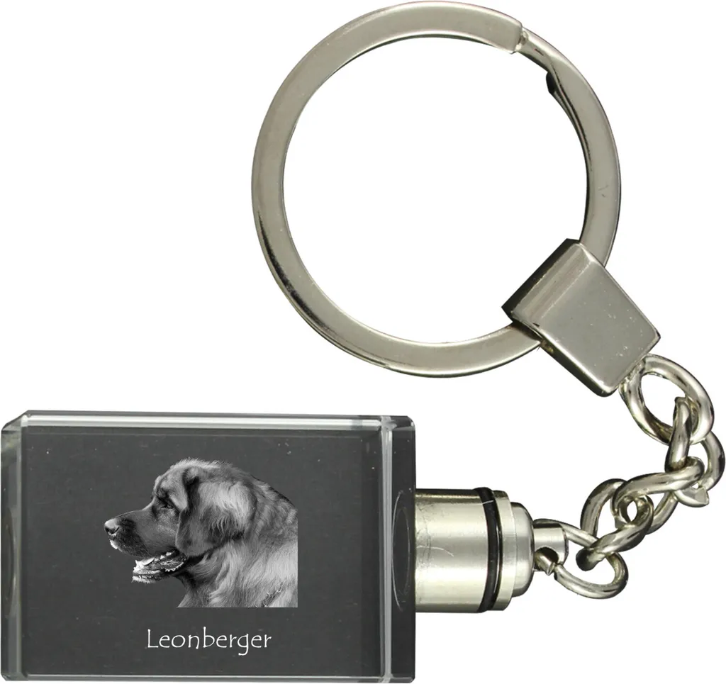 Portachiavi Leonberger in Cristallo Ottico - Design Luxury Art-Dog