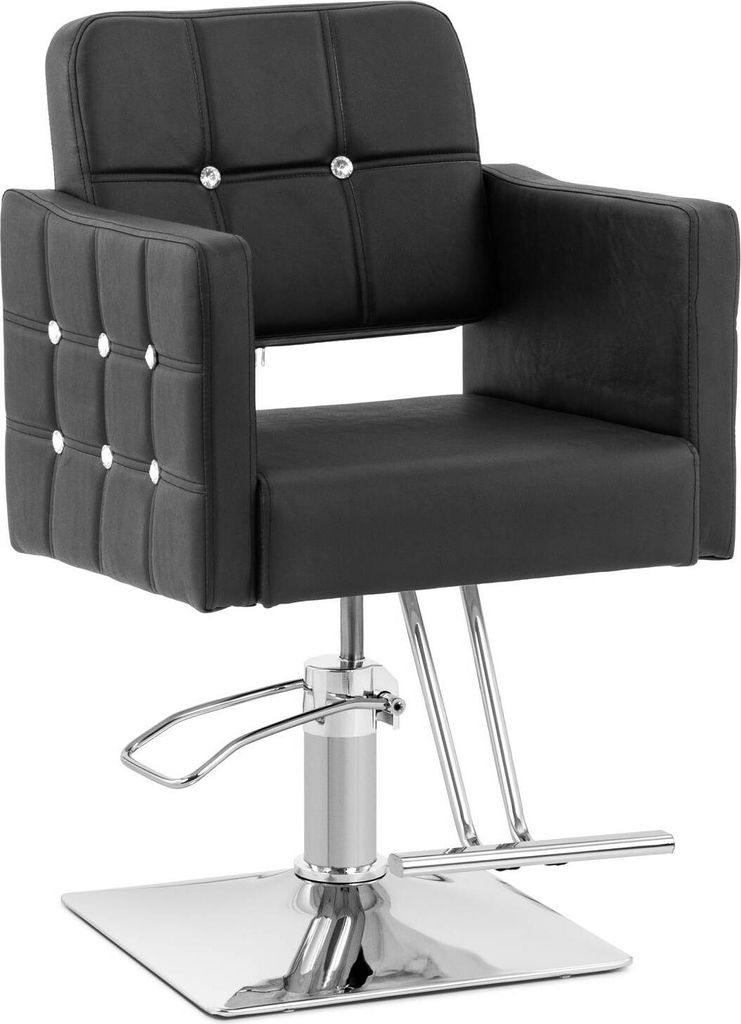 Expondo physa Friseurstuhl Cottam mit Fußstütze - Sitzhöhe 49 - 63 cm - 150 kg - Schwarz