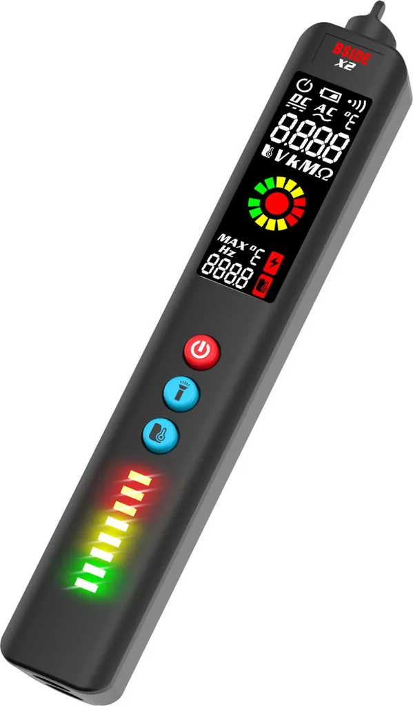 Testeur électrique multifonction BSIDE X2 à écran LCD et alarme sonore