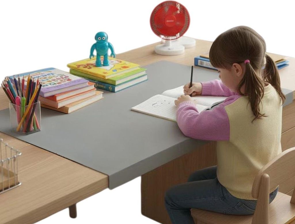 INF Silikon Tischkantenschutz 71x50cm - Weicher Kantenschutz für Tische Grau