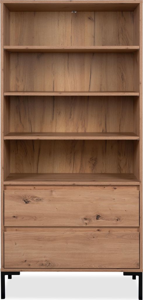 Calicosy - Scaffale alto con 2 cassetti - Effetto legno Immagine del prodotto 
