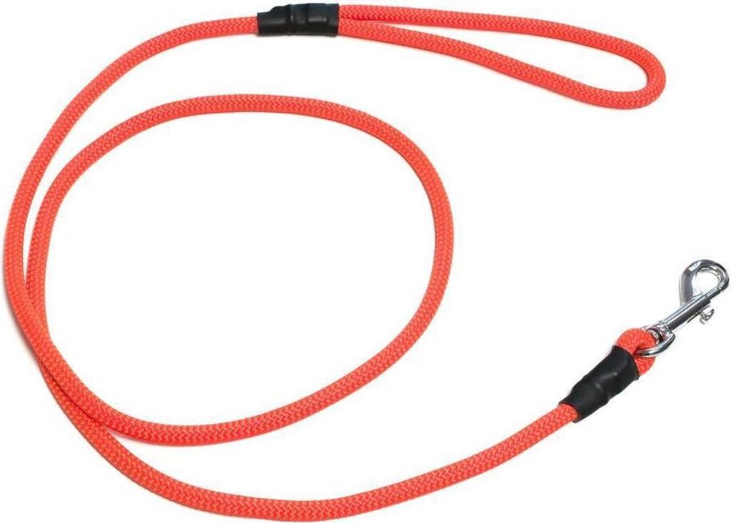 Mystique FT Leine mit Karabiner 8mm neon orange 130cm