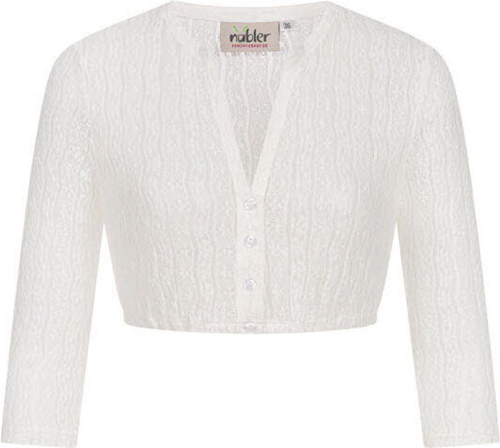 Dirndlbluse Langarm Juna in Creme von Nübler Größe 32