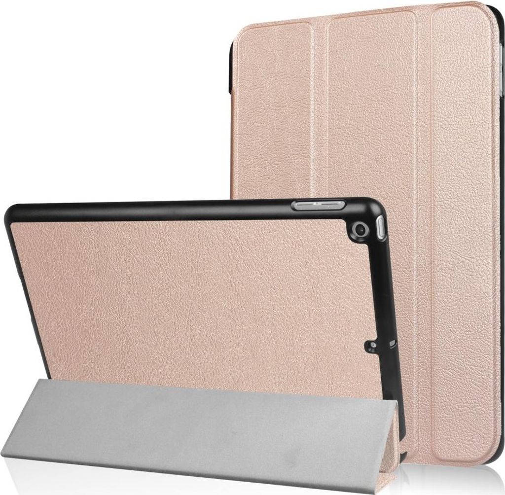 iPad 9.7 (2017/2018) Hülle - Tri-Fold Ständer Klapphülle mit Schlaf/Wach-Funktion - Roségold