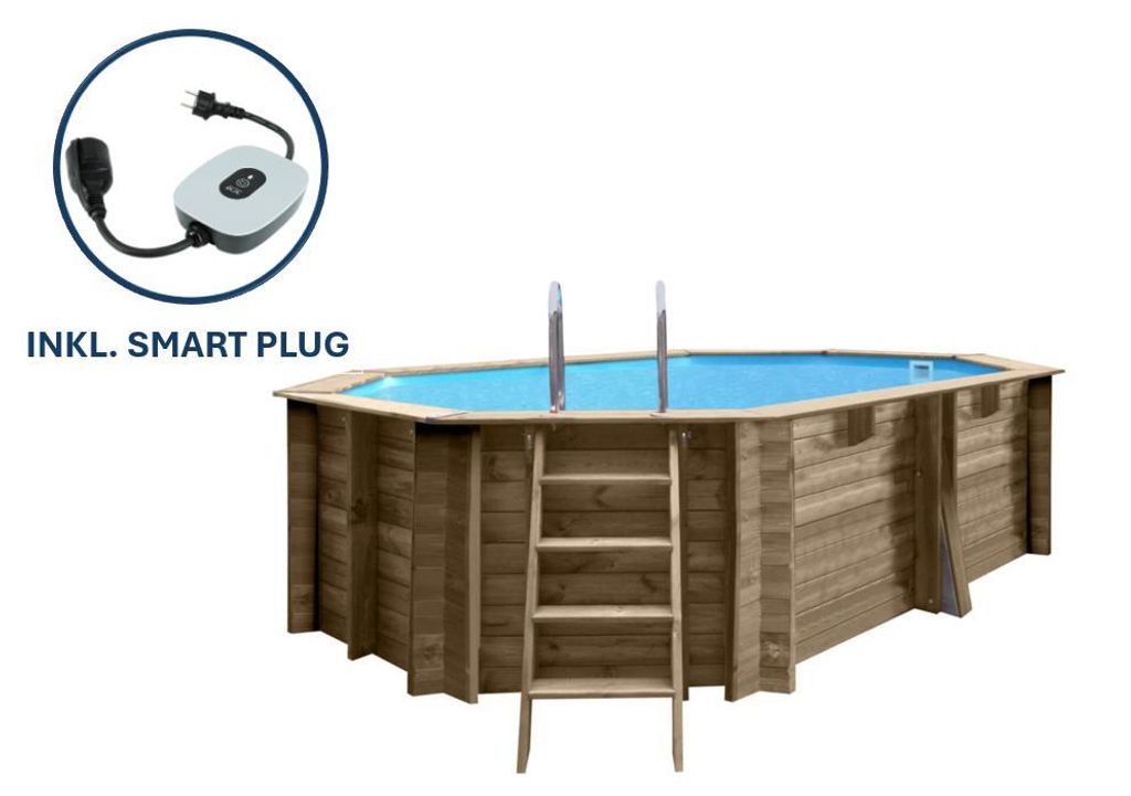 GRE Holzbecken oval Modell Grenade 2 436 x 336 x 117 cm, Komplettset