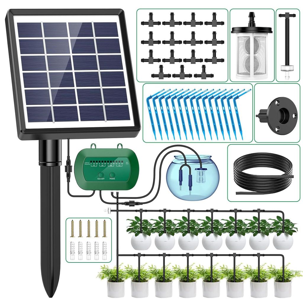 Solární automatický zavlažovací systém - kapková závlaha Obrázek produktu 