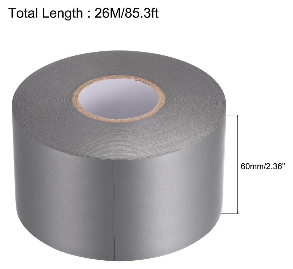 Isolierband 60mm breit 26M lang 0,26mm dick PVC isoliert Band grau
