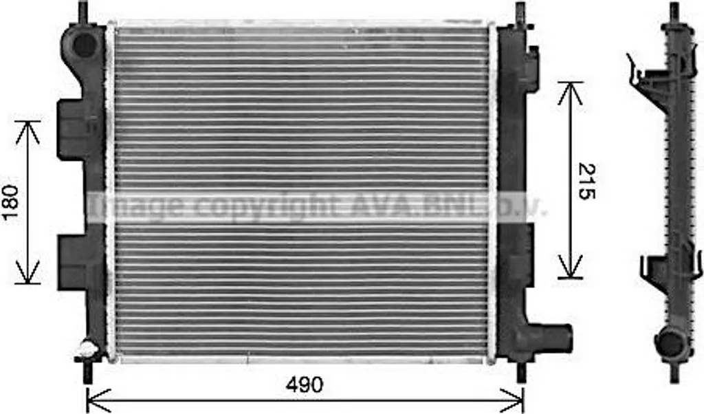 Solution surchauffe : Radiateur moteur AVA HY2578 pour Hyundai i10 OE