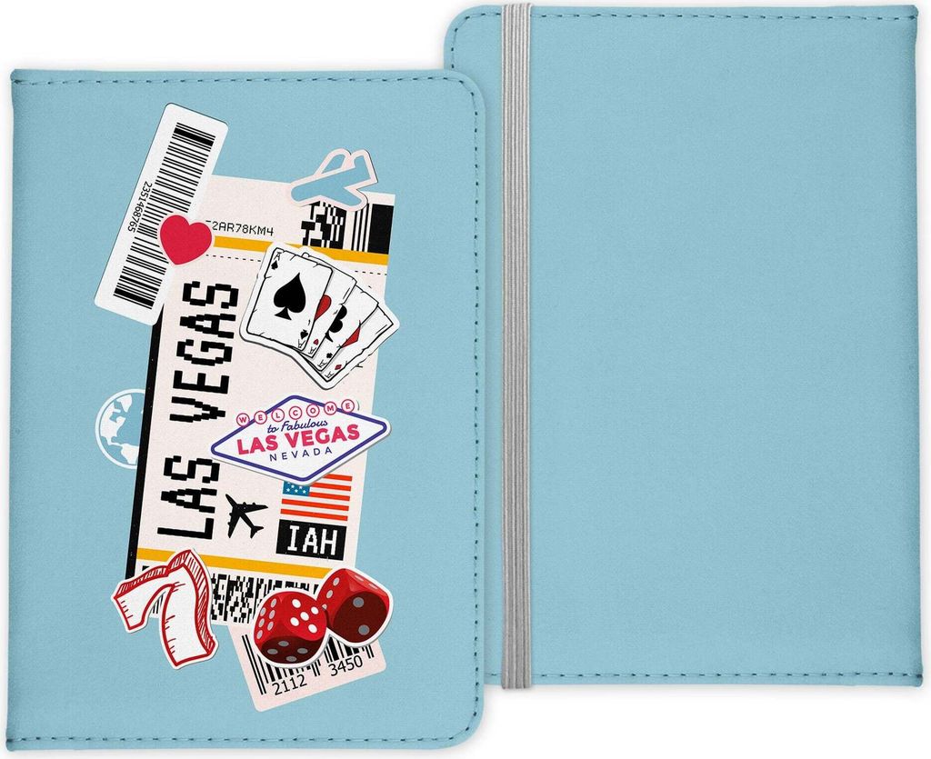 22Feels Las Vegas Souvenir Reisepasshülle Organizer Reisen Gadgets Nevada USA Vereinigte Staaten Urlaub Kunst-Leder Etui Cover Frauen Männer Kinder