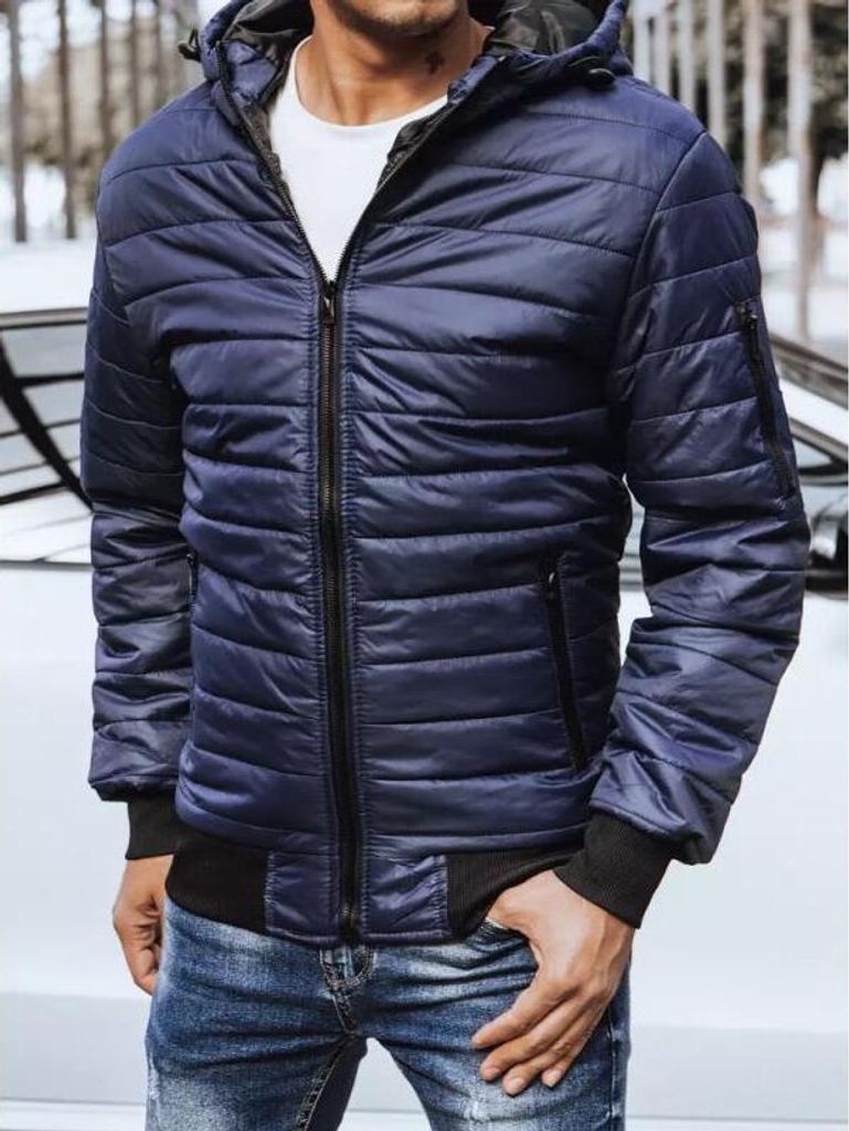Dstreet Herren gesteppt Übergangsjacke Folgen Dunkelblau XXL