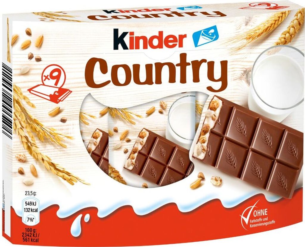 Ferrero Kinder Country 9er Pack Produktbild 1