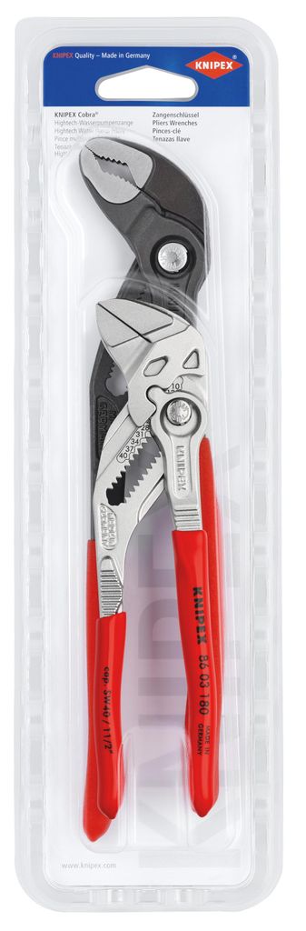 KNIPEX Zangen-Set 1 x 86 03 180, 1 x 87 01 250 in Blister, Produktbild 