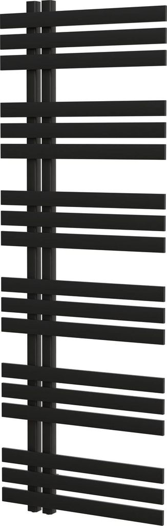 Schulte Badheizkörper IGNIS, 140x50 cm, Schwarz, seitlich versetzter Mittelanschluss, ohne Heizstab