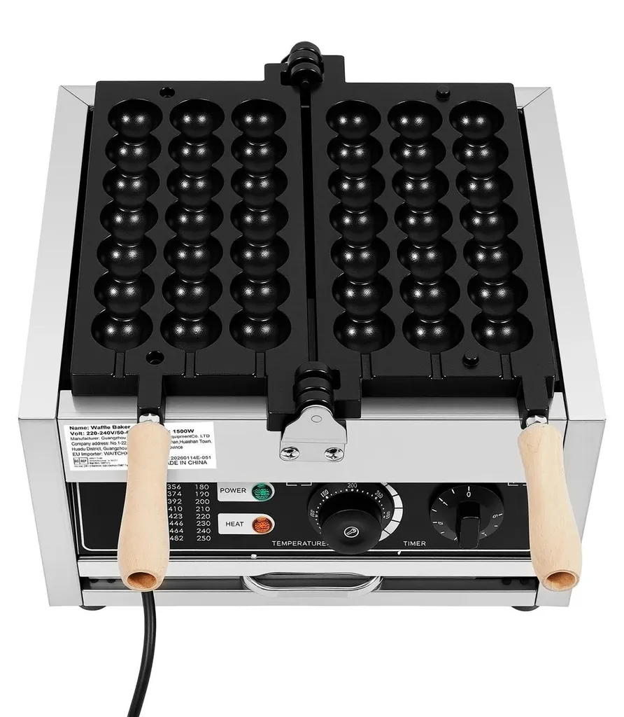 Gaufrier boules pour Bubble Waffles et gaufres œufs - Usage Intensif - 3