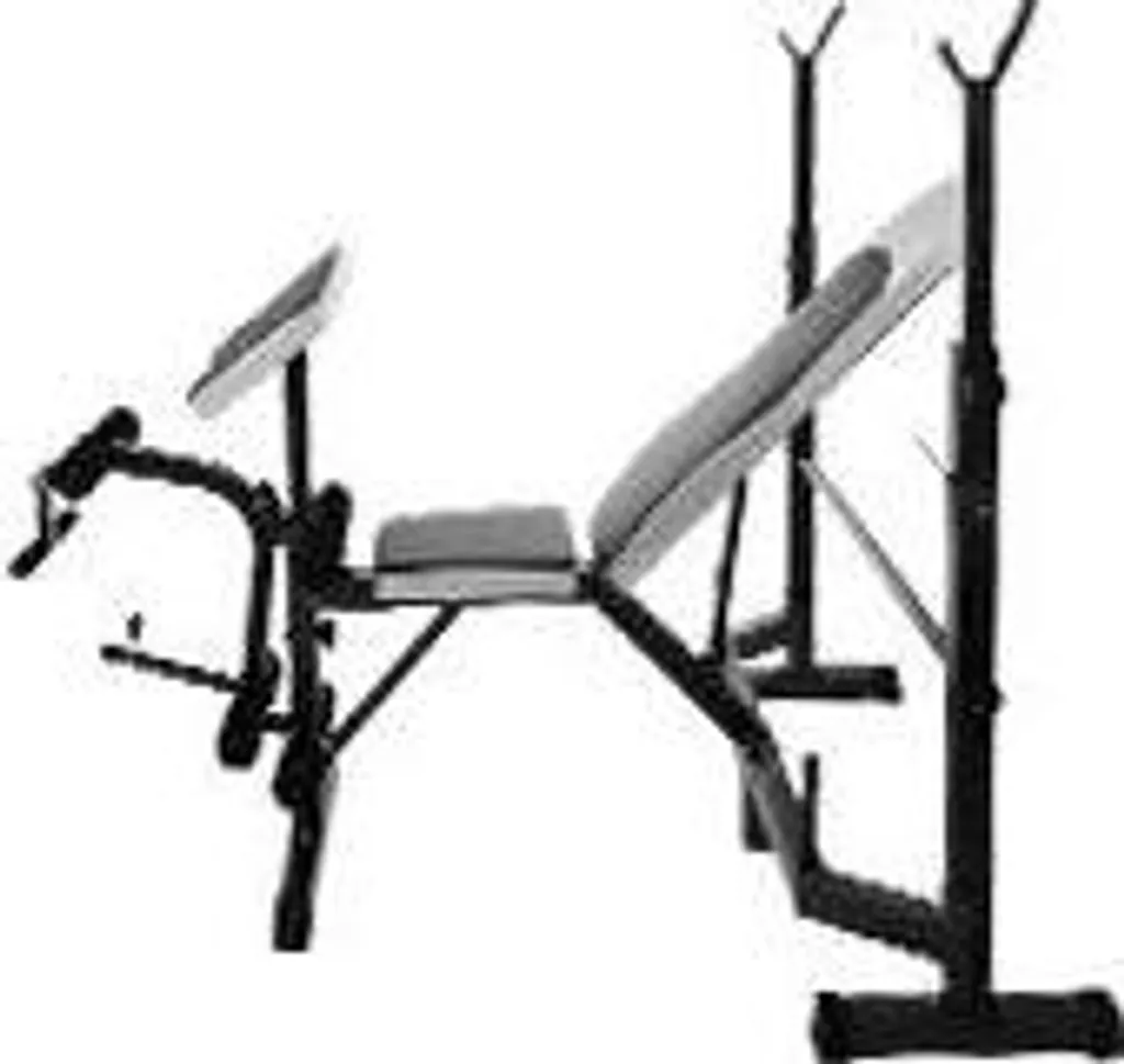 Banc de musculation réglable et pliable, banc multifonction design en noir