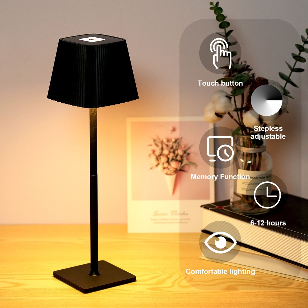 7MAGIC LED Tischleuchte Kabellos Touch Dimmbar 3 Produktbild