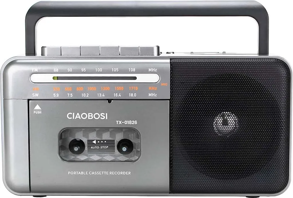 Radio Facile Avizar con Cassette e Bluetooth - Grigio Scuro Elegante - 2