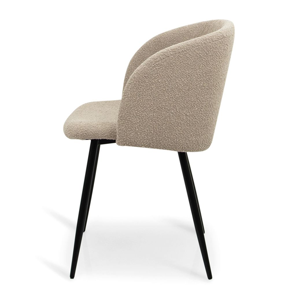 Milton & Oldbrook Bouclé Esszimmerstuhl Budapest Taupe - Produktbild 4