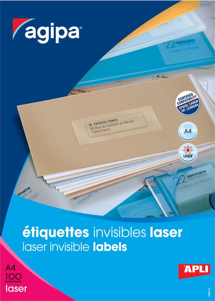 agipa Wetterfeste Etiketten 48,5 x 25,4 mm transparent